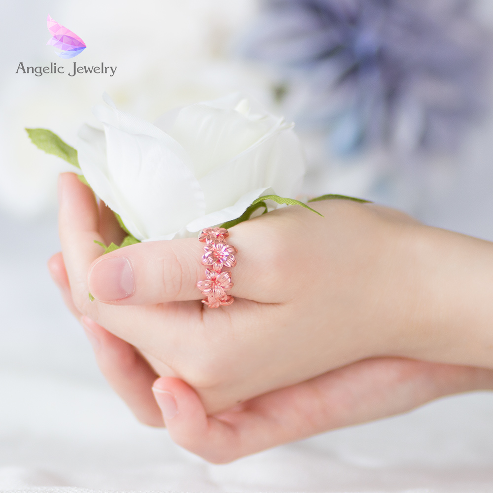 ✨最高級✨ダイヤモンド✨リリーリング✨百合✨指輪✨ネックレスもおススメ きらめく誕生花と選べる誕生石シリーズ -百合リング- Angelic