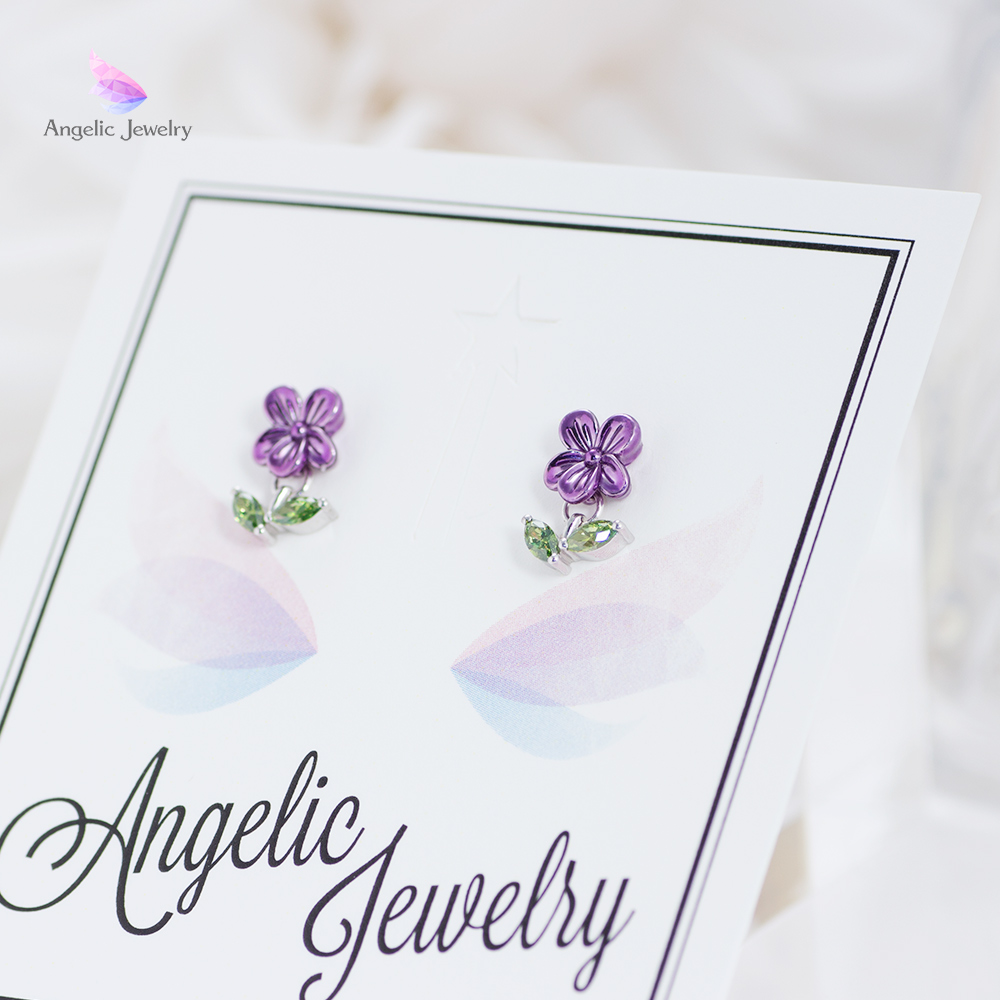 ちいさな幸せ スミレピアス Angelic Jewelry