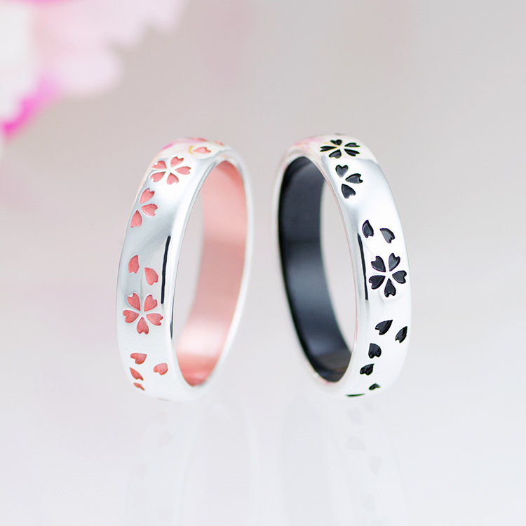 桜の舞う頃に -桜リング- Small size - Angelic Jewelry