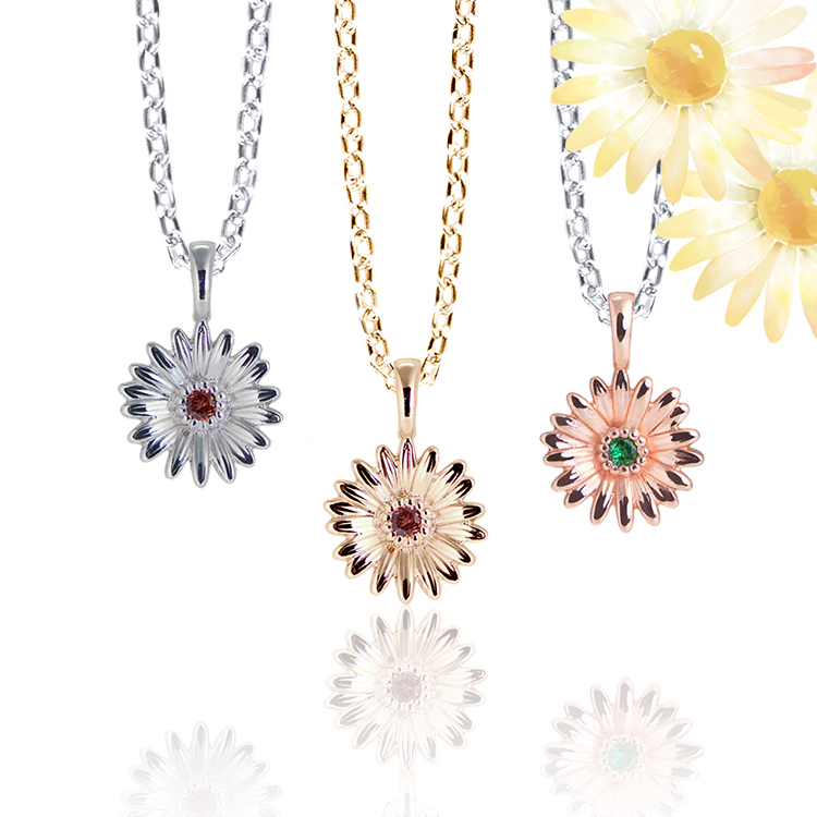 きらめく誕生花と選べる誕生石シリーズ Angelic Jewelry きらめく誕生花と選べる誕生石シリーズ Angelic Jewelry