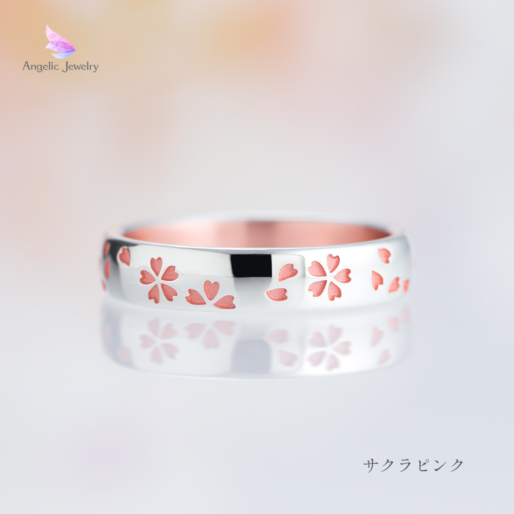 桜の舞う頃に -桜リング- Small size - Angelic Jewelry