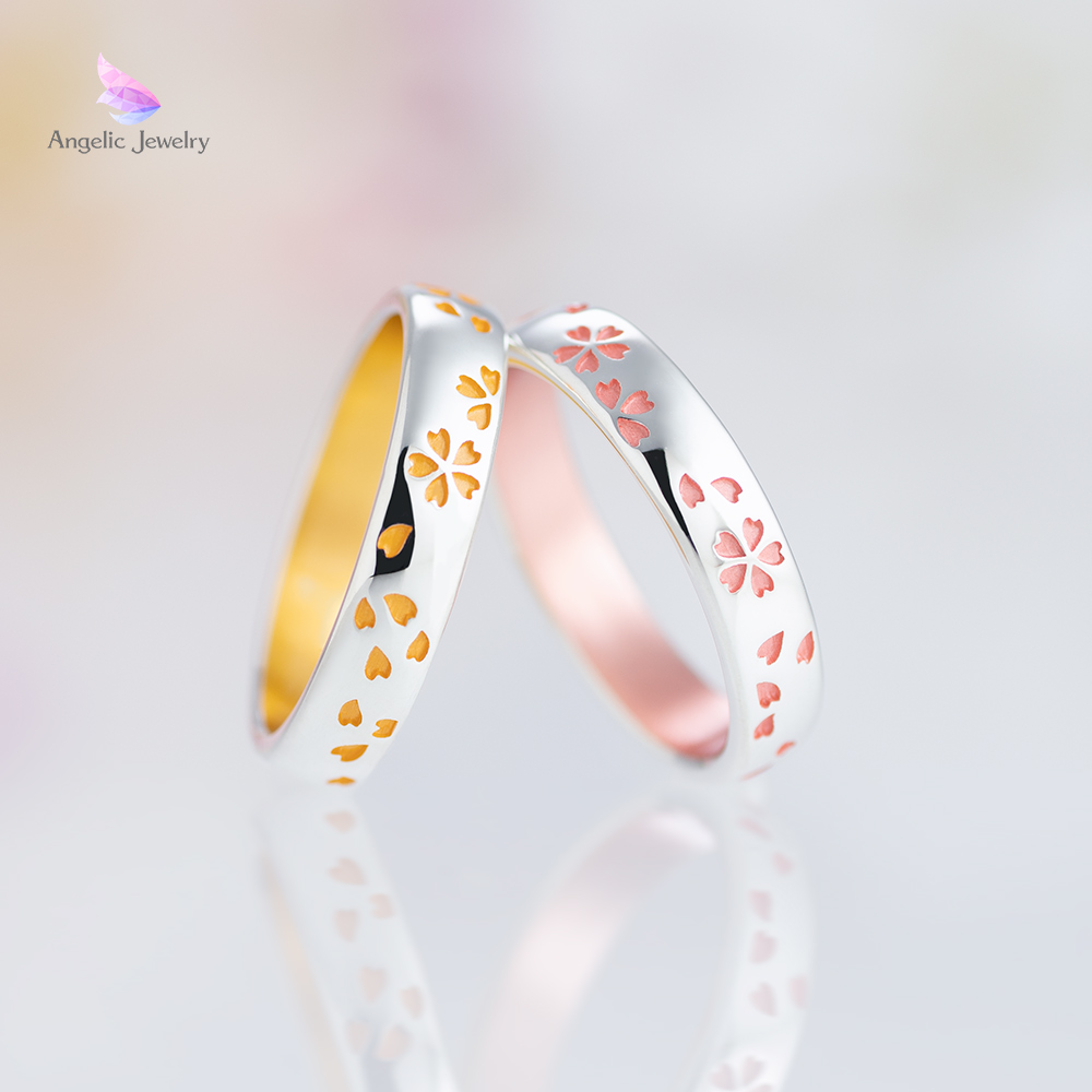桜の舞う頃に -桜リング- Small size - Angelic Jewelry