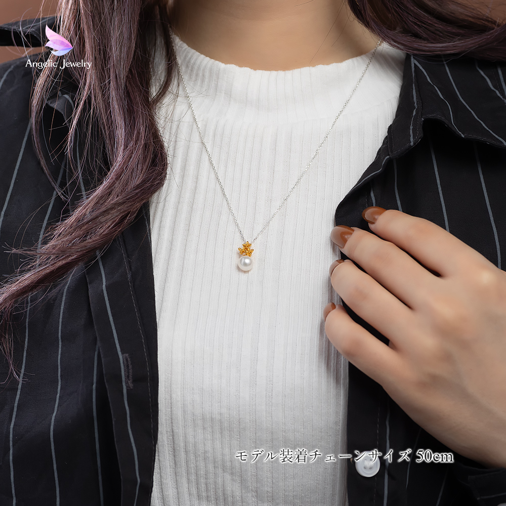 金木犀とパールのネックレス - Angelic Jewelry