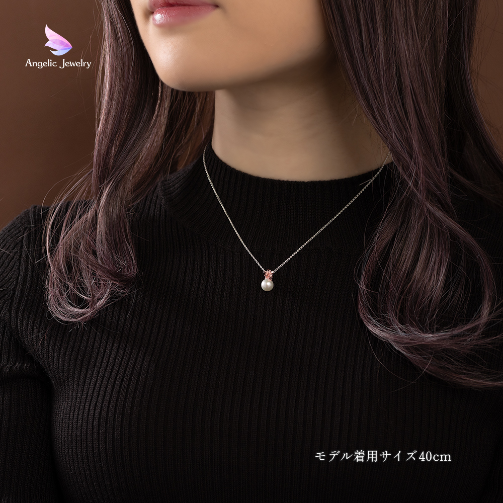桜とパールのネックレス - Angelic Jewelry