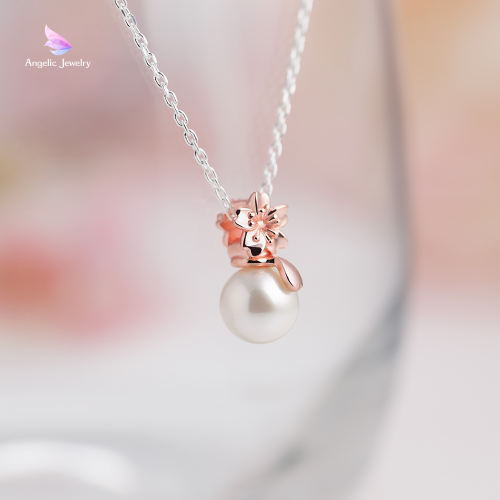 花桜　ラピスラズリ　ネックレス　K18 85a9e1fb5e52eb4017ef09caee19e2