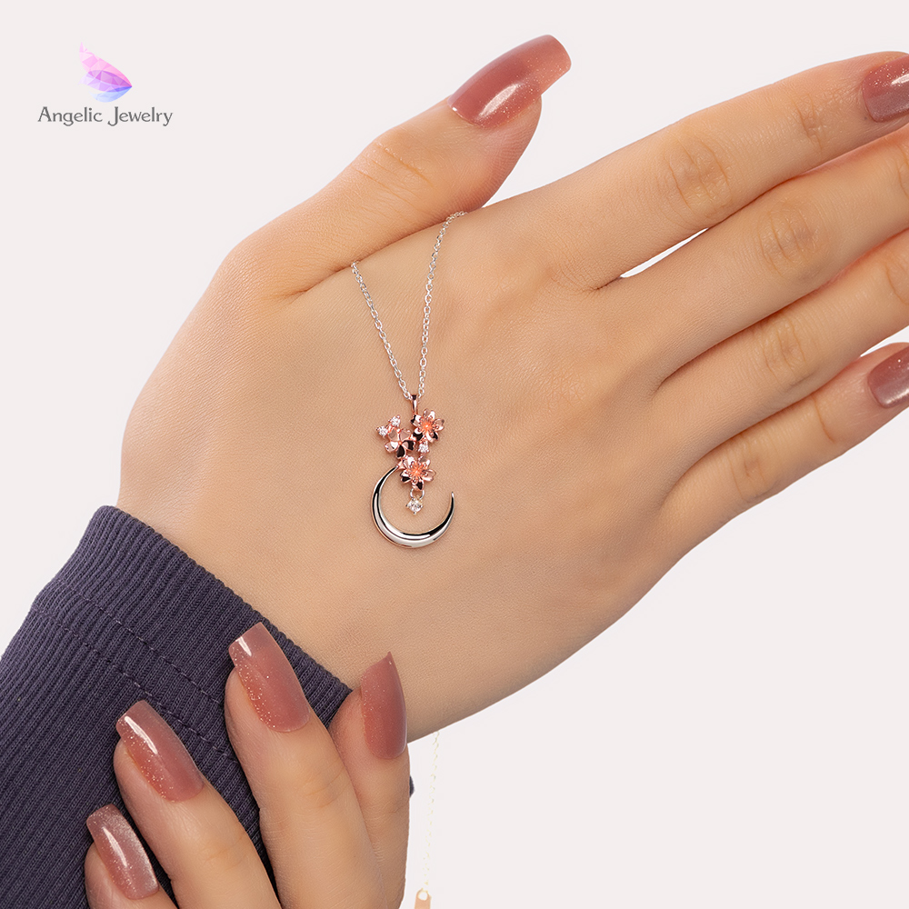 雪月花ネックレス -桜- Angelic Jewelry