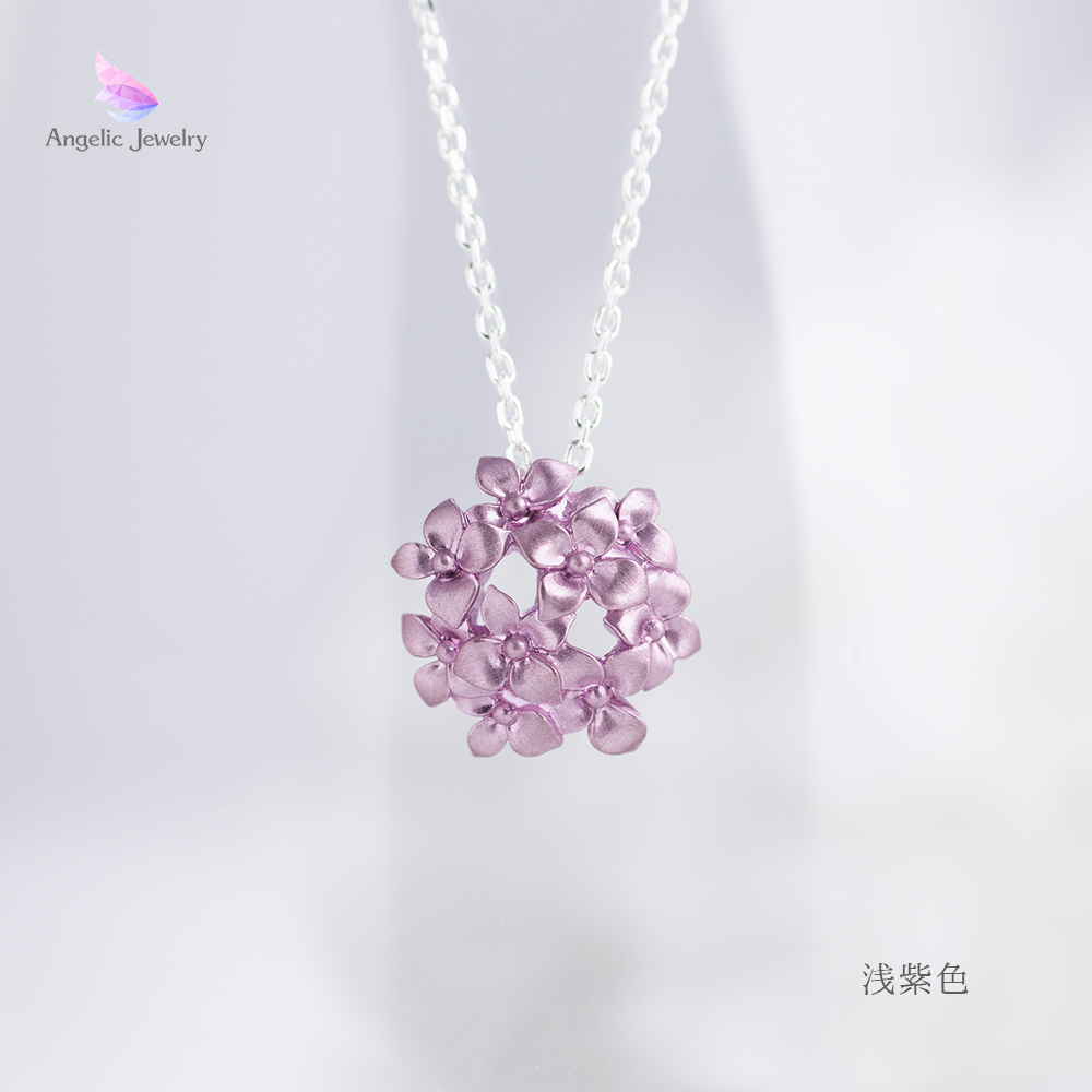 レア Baccarat バカラ イリゼクリア オルテンシア ネックレス 紫陽花