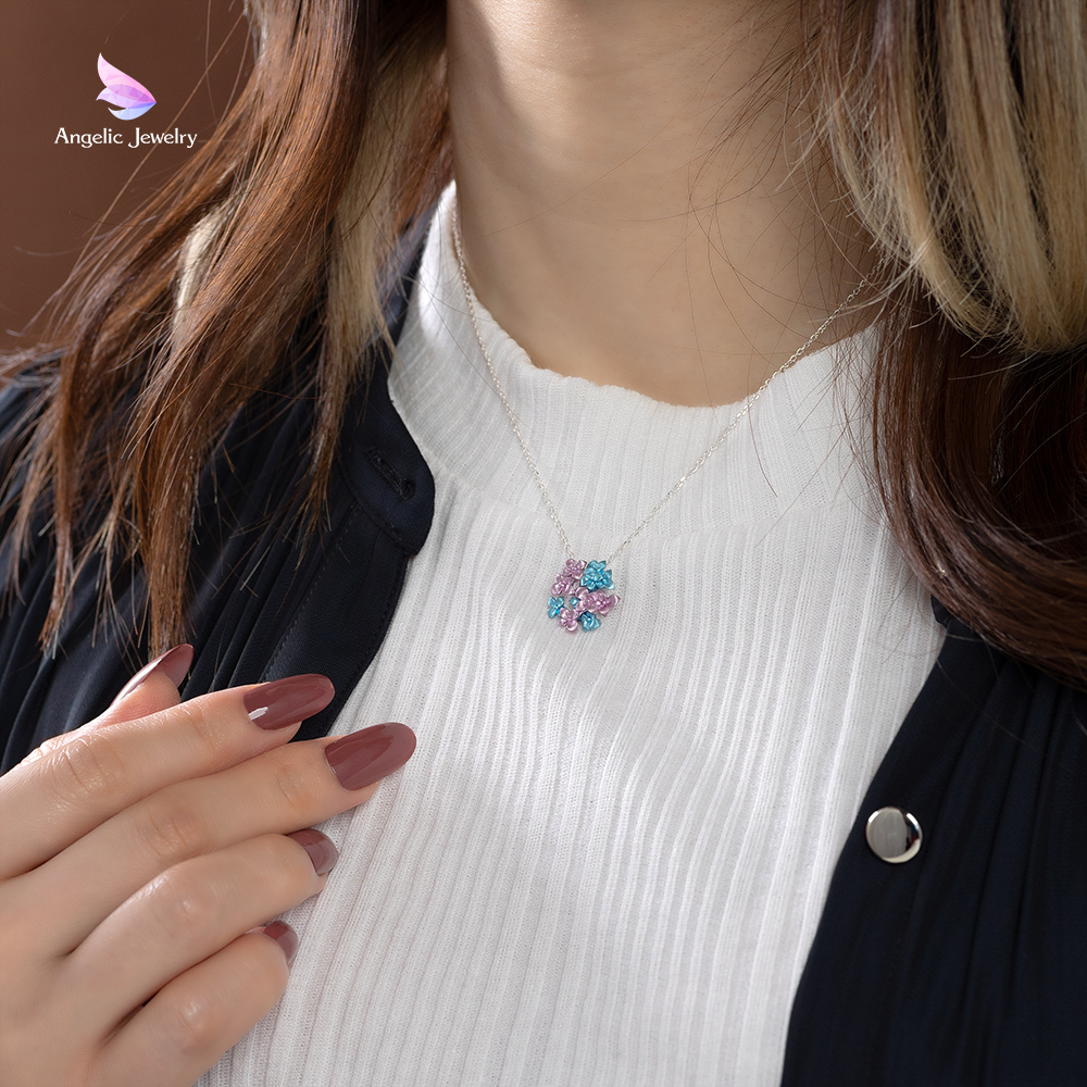 うつろう色彩 -紫陽花ネックレス- Angelic Jewelry