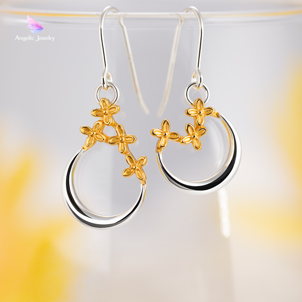 月に咲く花 -金木犀ピアス- Angelic Jewelry