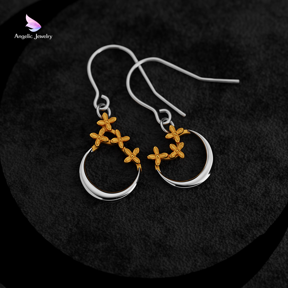 月に咲く花 -金木犀ピアス- Angelic Jewelry