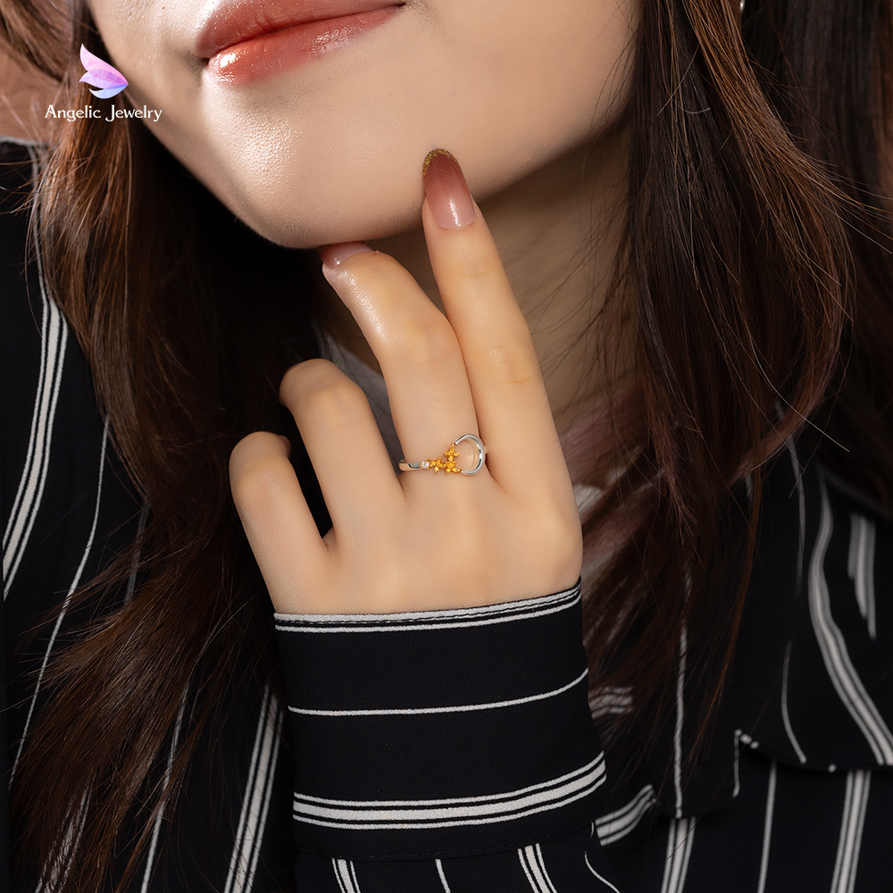 月に咲く花 -金木犀リング- Angelic Jewelry