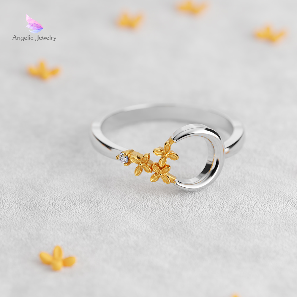 月に咲く花 -金木犀リング- Angelic Jewelry
